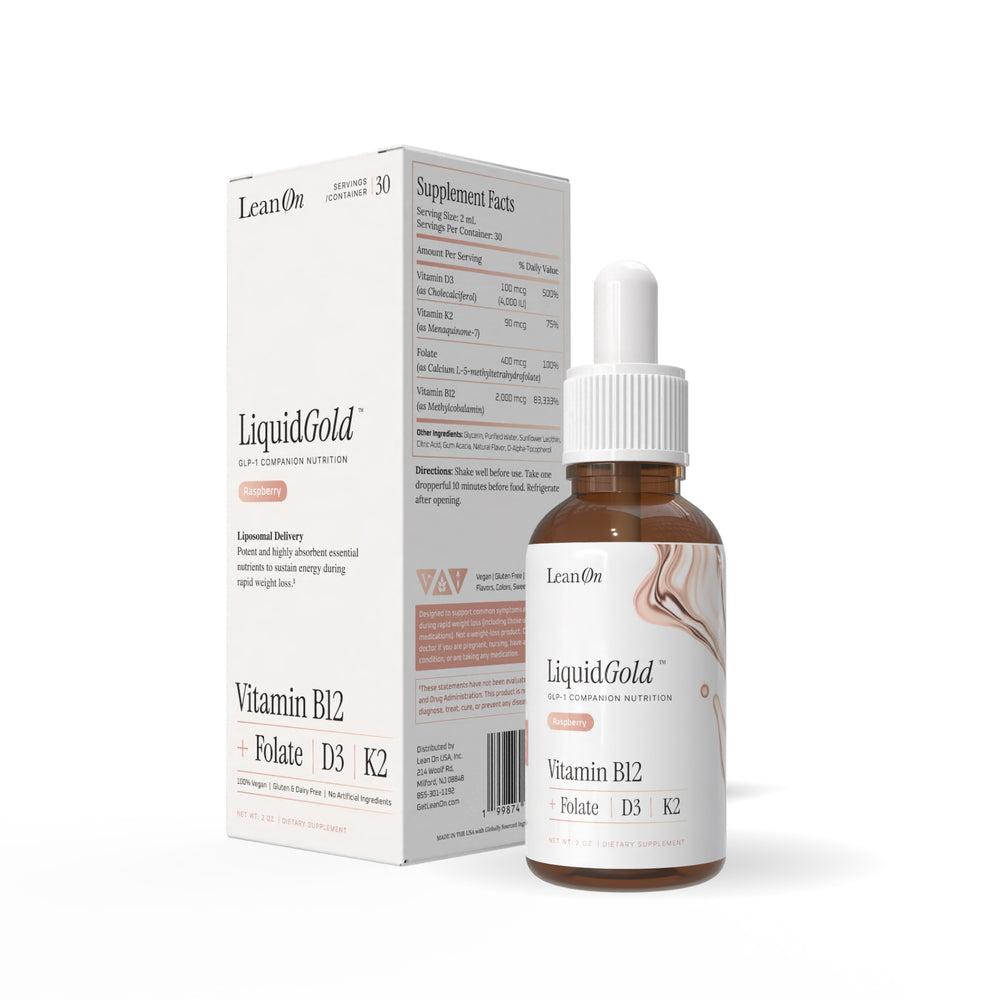 LiquidGold Ultra Strength Liposomal Vitamin B12 with Folate, D3, K2