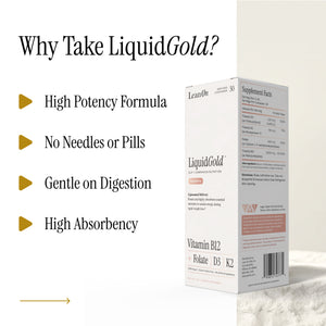 LiquidGold Ultra Strength Liposomal Vitamin B12 with Folate, D3, K2