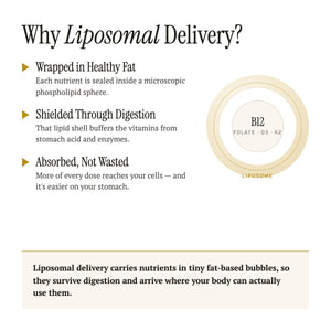 LiquidGold Ultra Strength Liposomal Vitamin B12 with Folate, D3, K2